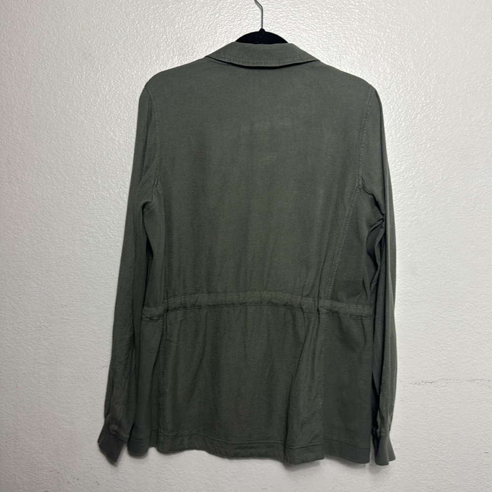 Splendid Soleil Jacket with self tie waist Soft Vintage Olive Green Medium NWT - Picture 5 of 12